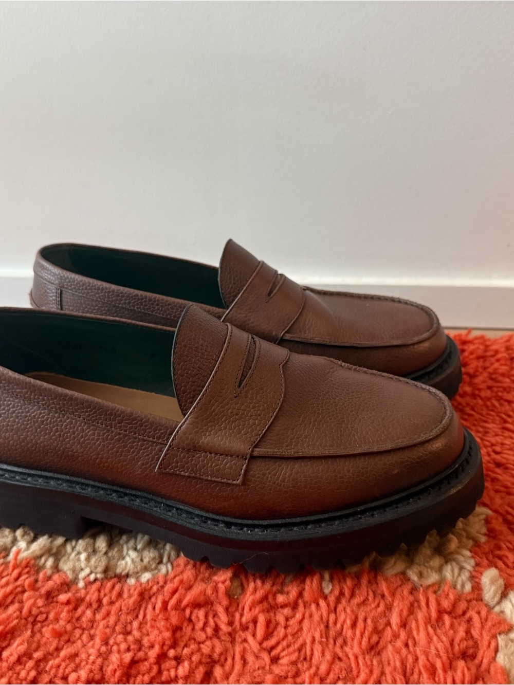 Men's Blackstock and Weber Brown Lug Sole Ellis Penny Loafers